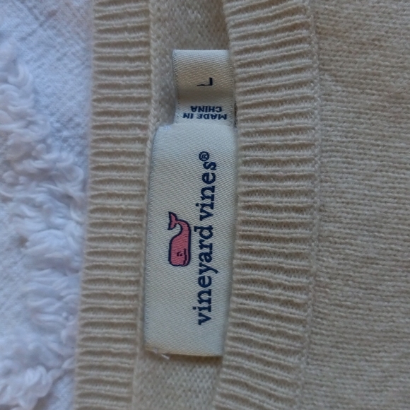 Vineyard Vines Cream and Red Striped Sweater - Picture 2 of 7